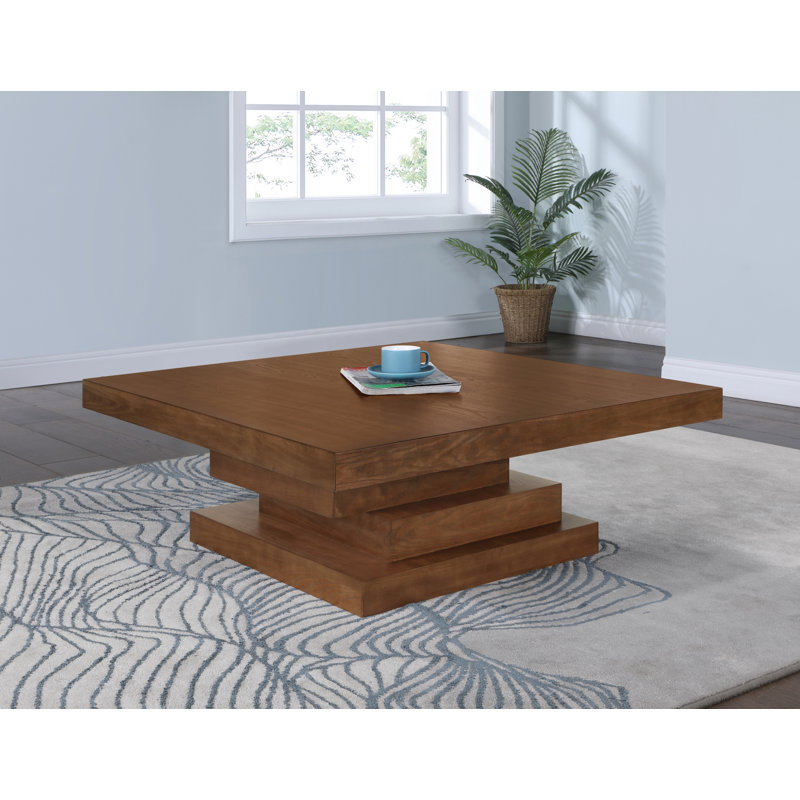 Table basse à piédestal Howund, Noyer