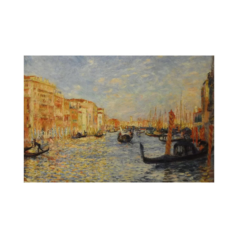 Grand Canal Venice by Pierre-Auguste Renoir - Wrapped Canvas Painting, 20.32 cm H x 30.48 cm W
