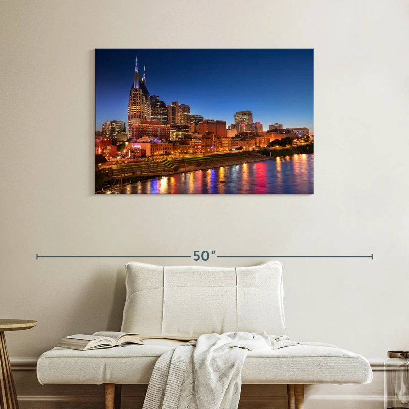 Lumières Sirci du centre-ville de Nashville, H 26 po x l 39 po
