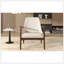 Fauteuil d'appoint Mid-Century moderne avec structure en bois massif et dossier haut pour le salon