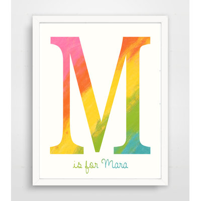 Impression sur papier ombre arc-en-ciel monogramme