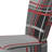 Grey And Red Checked Tartan - Upholstered Patterned Accent Side Chair