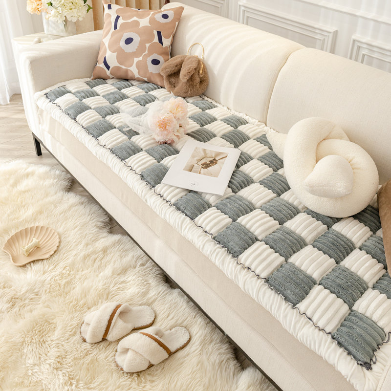 Housse de canapé amusante, motif carré à carreaux, coussin de siège de fenêtre, coussin de tête de lit, tapis de tatami