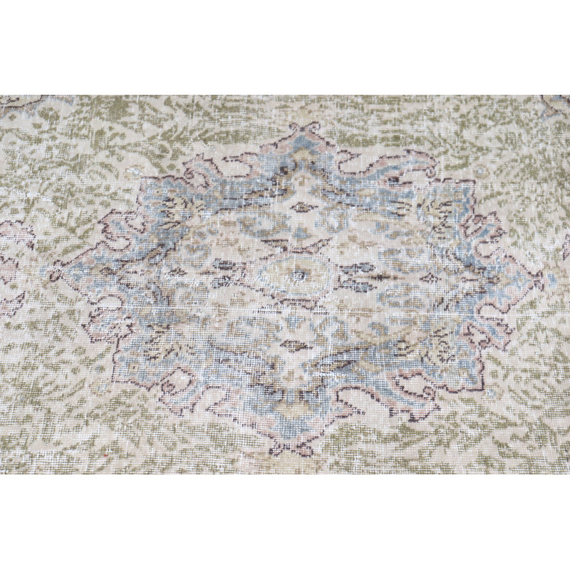 Tapis de couloir vintage turc Oushak pour couloir
