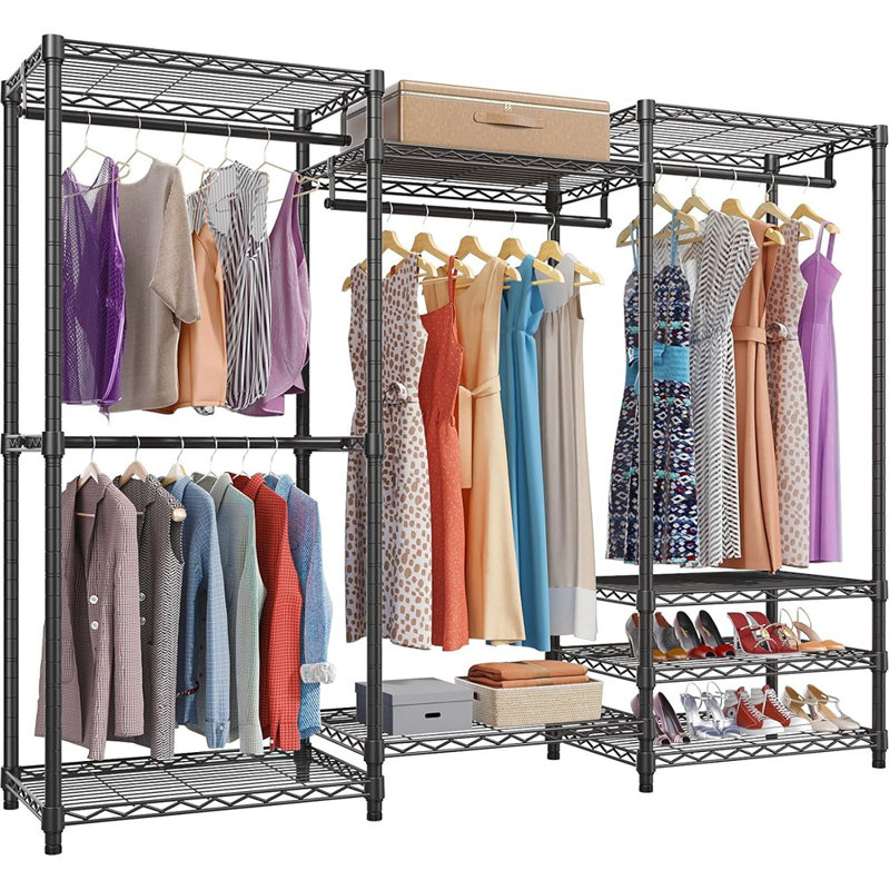 Portemanteaux portatif pour garde-robe robuste