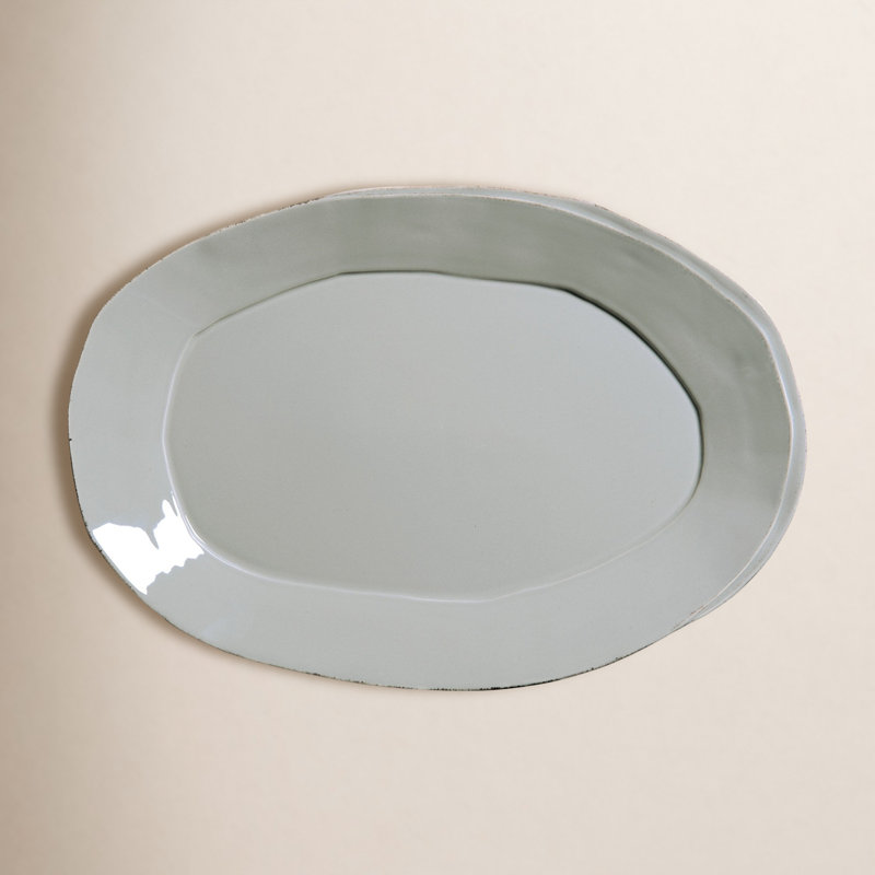 Lastra Stoneware Platter, Gray