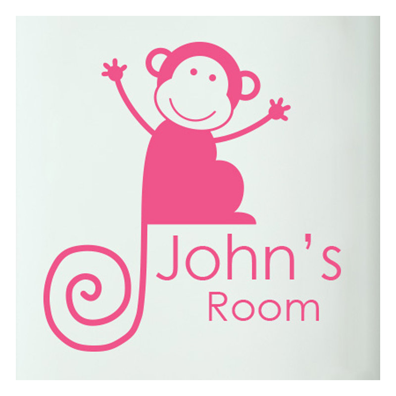 Animals Wall Decal, Pink