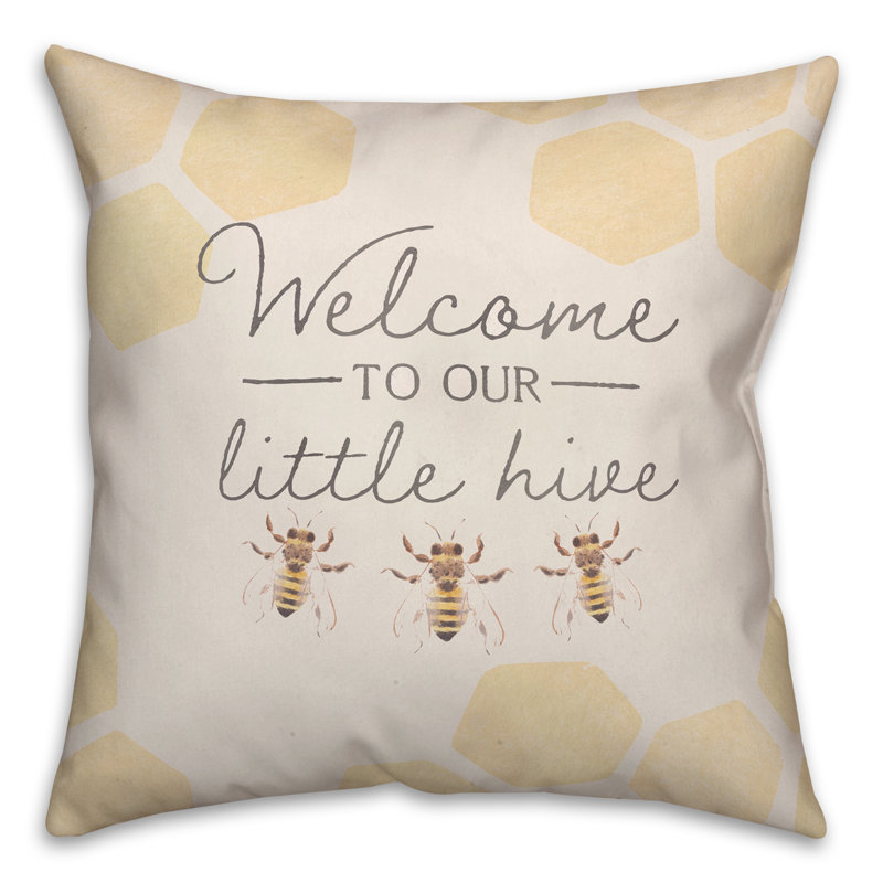  Coussin Welcome to our hive
