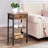Table de chevet 1 tiroir en acier brun-86787626