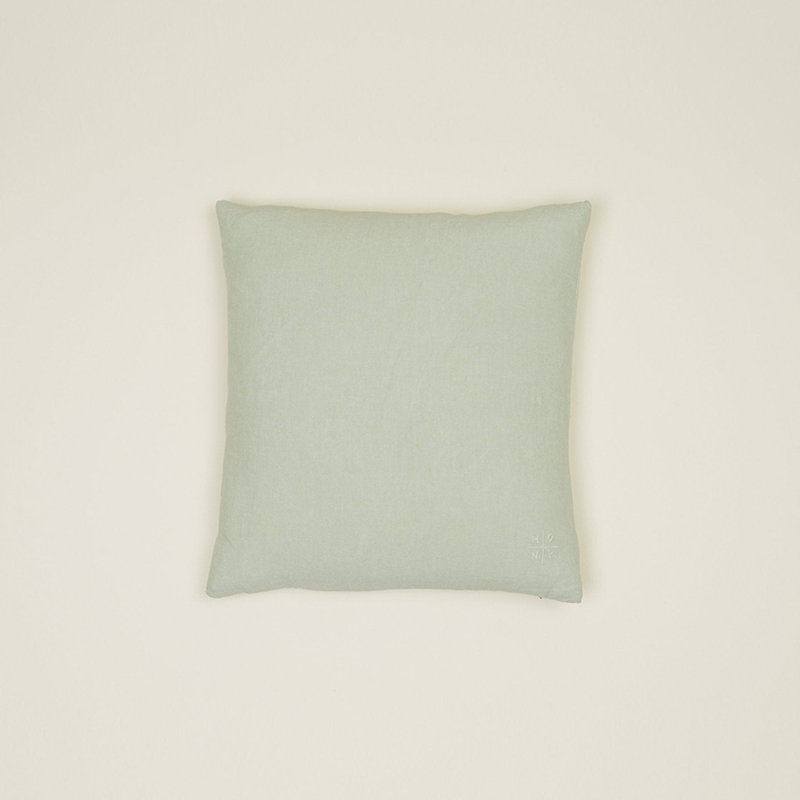 Coussin décoratif simple réversible, Sauge, Carré 18 po