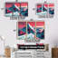 Ensemble de décorations murales rouges et bleues-832342611-832342619