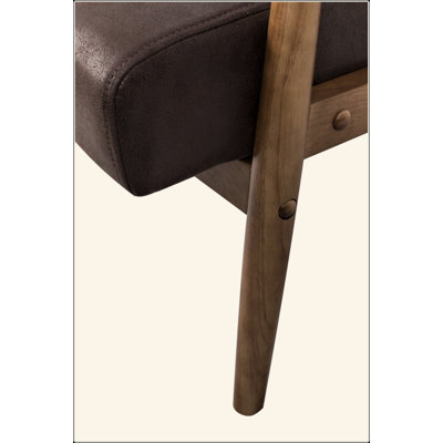 Fauteuil de style moderne Mid-Century de 25,38 po de largeur