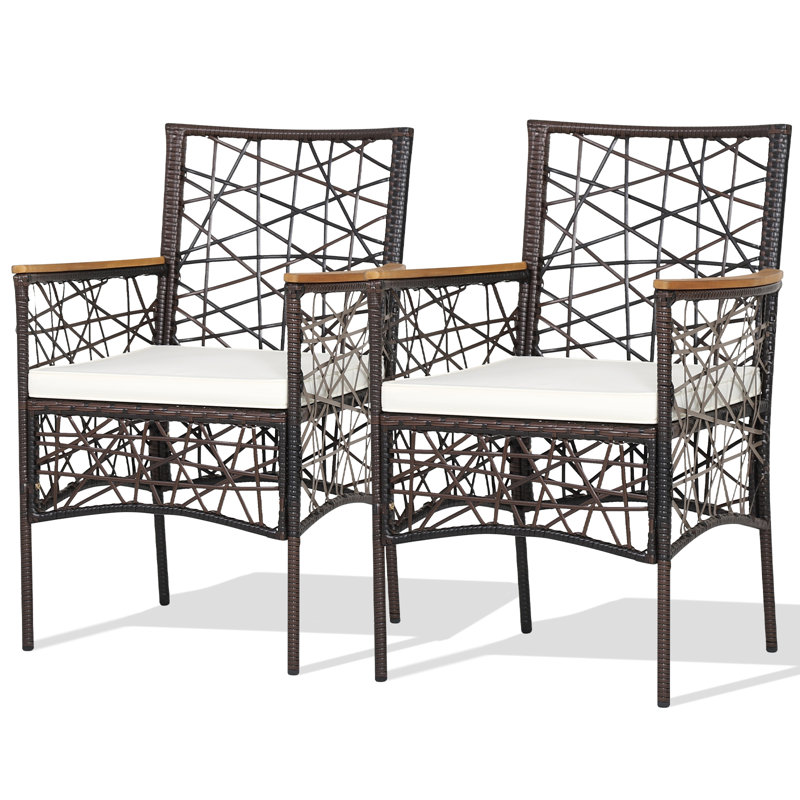 Outdoor Patio Dining Armchair with Cushion