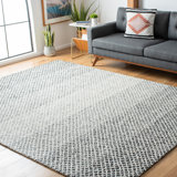 Micro-Loop Hand Tufted Wool And Cotton Geometric Rug