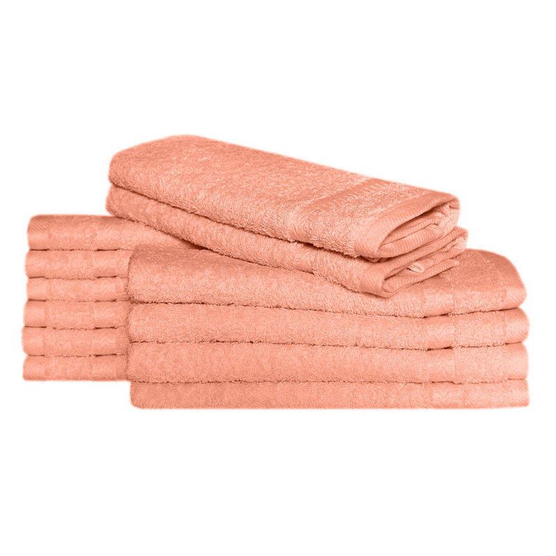 Cotton Midweight Fingertip Towel, Peach