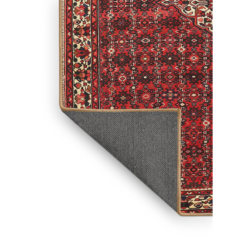 Tapis oriental noir / rouge, Rectangle 5 pi x 8 pi
