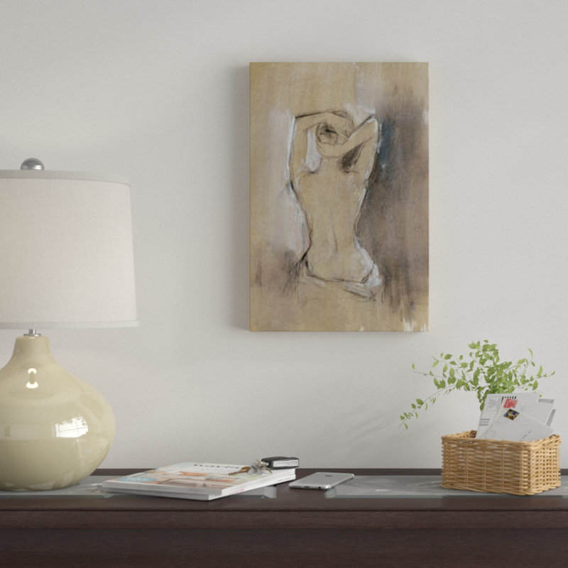 Contemporary Draped figure I - reproduction sur toile, H 12 po x l 8 po x P 0,75 po, Toile tendue, Pas de tapis