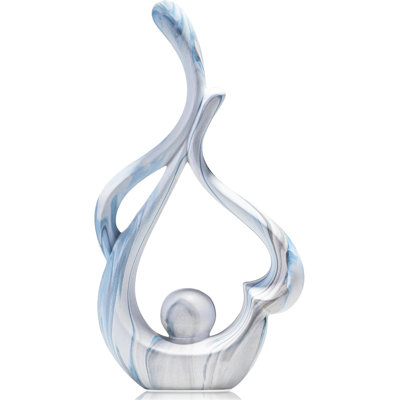 Blue Sculpture Home Decor, Dining Room Table Centerpiece, Ceramic Statue Table Decoration For Living Room, Abstract Sculpture Bookshelf Tv Stand Entry Table Décor