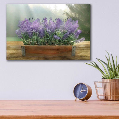 «Lavender Planter» par Lori Deiter, art mural en verre acrylique