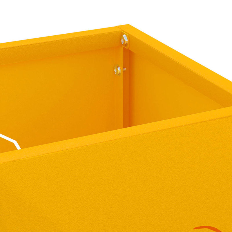Metro Lane Steel Storage Tub & Tote, Mustard