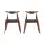 Ensemble de 2 chaises de salle à manger en bois d'hévéa avec dossier ergonomique et coussins de confort pour les intérieurs modernes et classiques-1071917115-1071917112