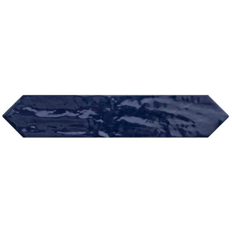 Tribeca-Talavera Picket 2.6"x13" Handmade Ceramic Tile Trim, Blue