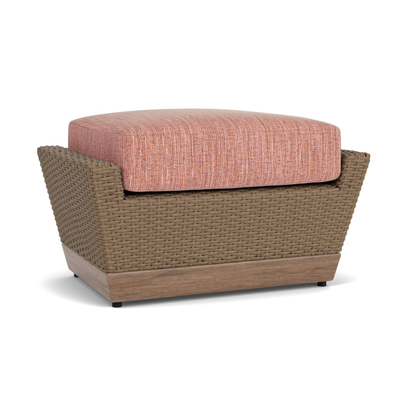 Charisma Rectangle Outdoor Ottoman Patio Ottoman, Friendly Carnival