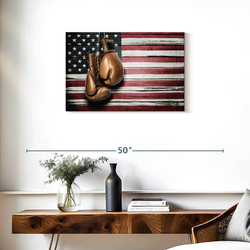 Borges American Boxing, 20" H x 30" W