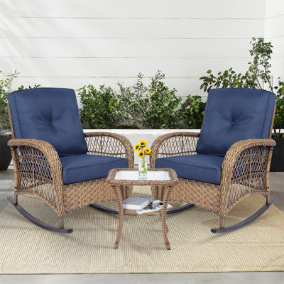 Vredenburgh 2 - Person Patio Conversation Set with Cushions