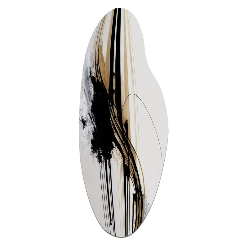 Clabon - art mural abstrait en forme de métal, sculpture murale en métal Freeform, H 38 po x l 15 po x P 1 po