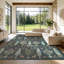 Tapis intérieur lavable à la machine 8 pi x 10 pi à motif abstrait à poils courts avec envers antidérapant vert foncé 8 pi x 10 pi-1318366918