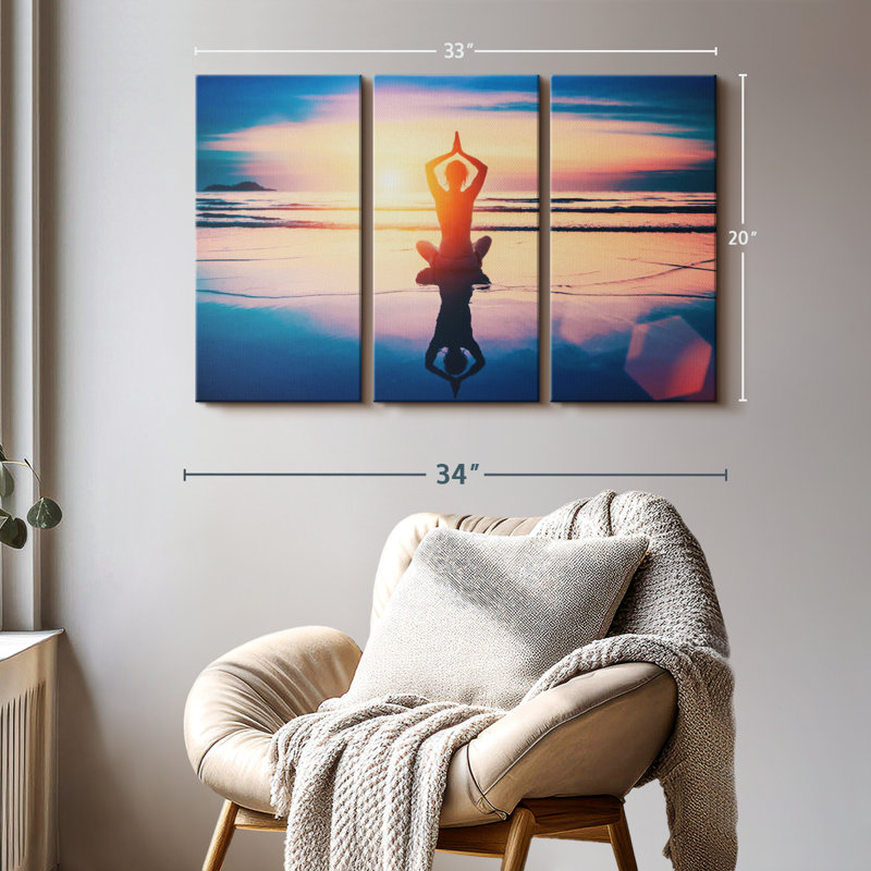 «Meditation» sur toile, H 20 po x l 33 po x P 1,25 po