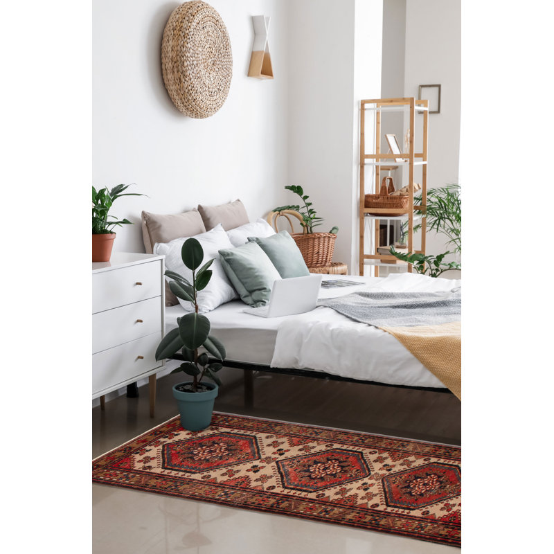 Tapis de couloir unique en laine 3 pi 3 po x 10 pi 4 po Artrell