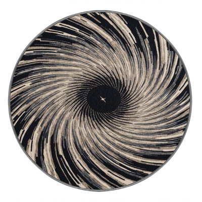 Machine Washable Space Gray Area Rug