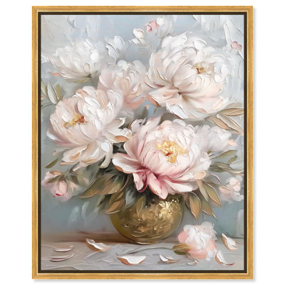 Tender Pink Swirl Canvas Elegant Florals par 
