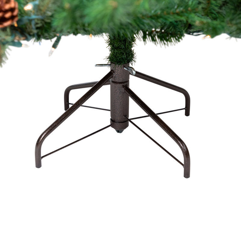 Artificial Cedar Christmas Tree with Lights, 7'5"