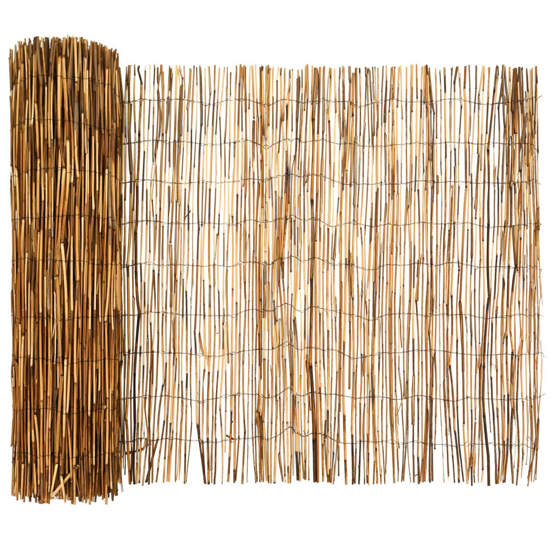 Vidaxl Garden Fence Carbonized Reed Outdoor Natural Patio Eco-Friendly Barrier