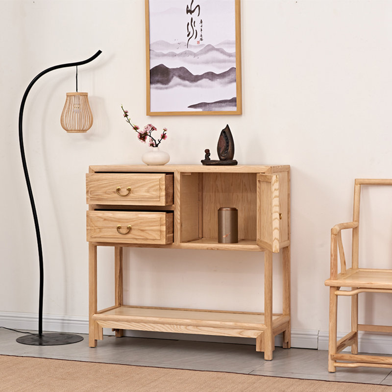 Armoire d'entrée en bois de frêne massif