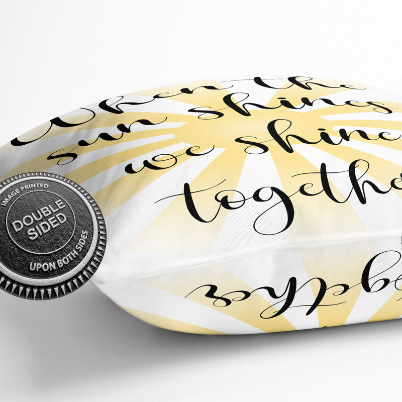 When the Sun Shines Scatter Cushion, 40cm H x 40cm W x 15cm D
