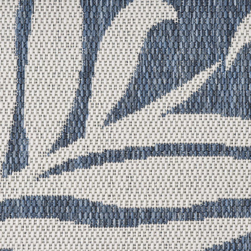 Patio Country Area Rug, Navy/Cream, 5'2"x7'2"