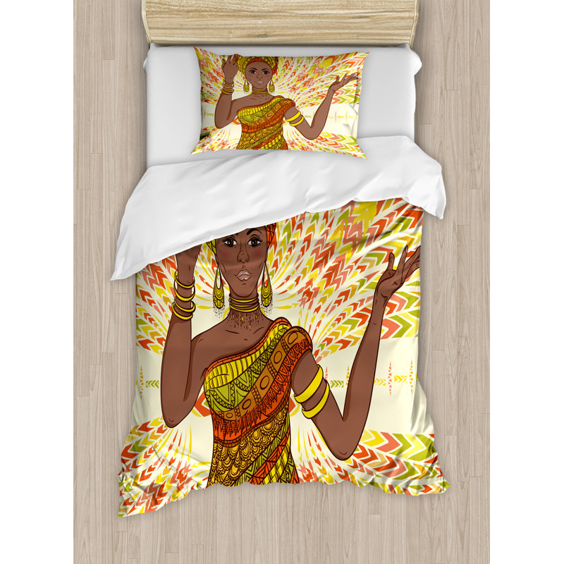 African Eclectic Duvet Cover, Twin