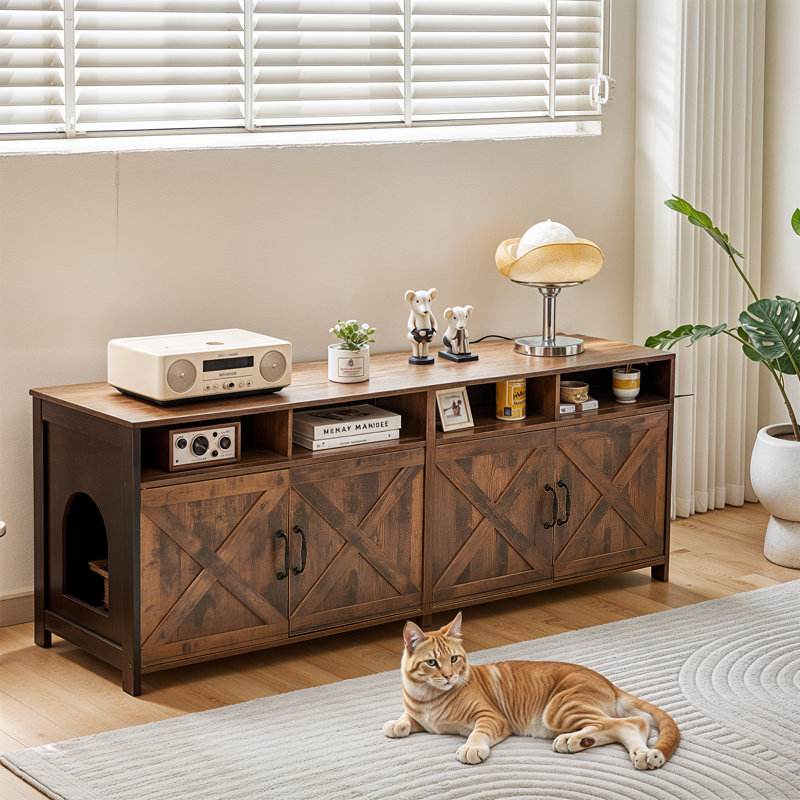 Enceinte de litière pour chat Denetrice