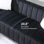 Causeuse en velours 62,6 po