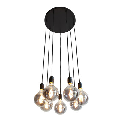 Phinney 7 - Light Black Cluster Pendant