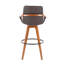 Tabouret de bar Mid-Century pivotant à 360 degrés et similicuir-129028357