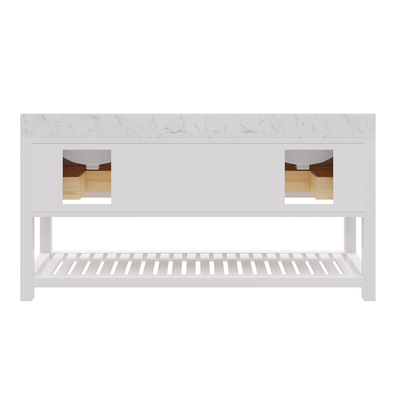 Madalyn 72 in. Double Vanity, Pure White
