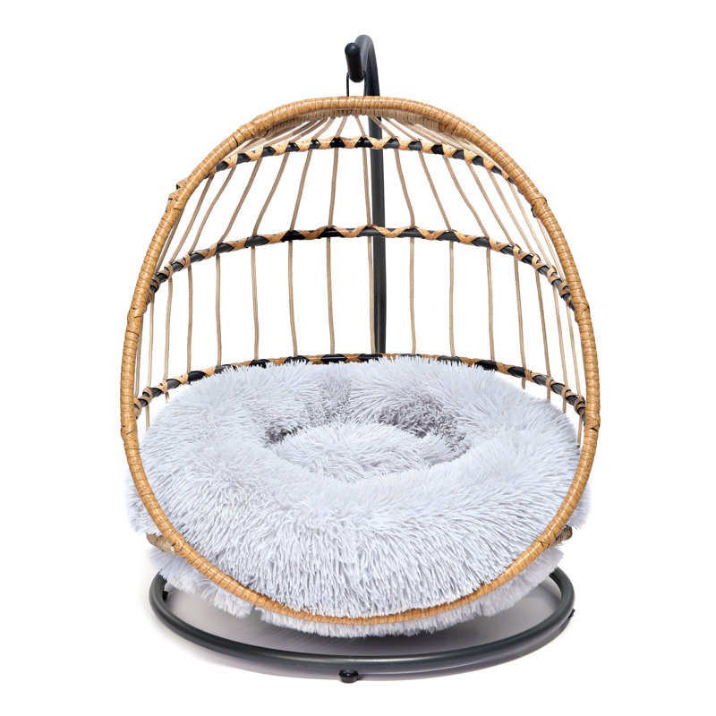 Lit hamac en coton Elodee, Gris clair