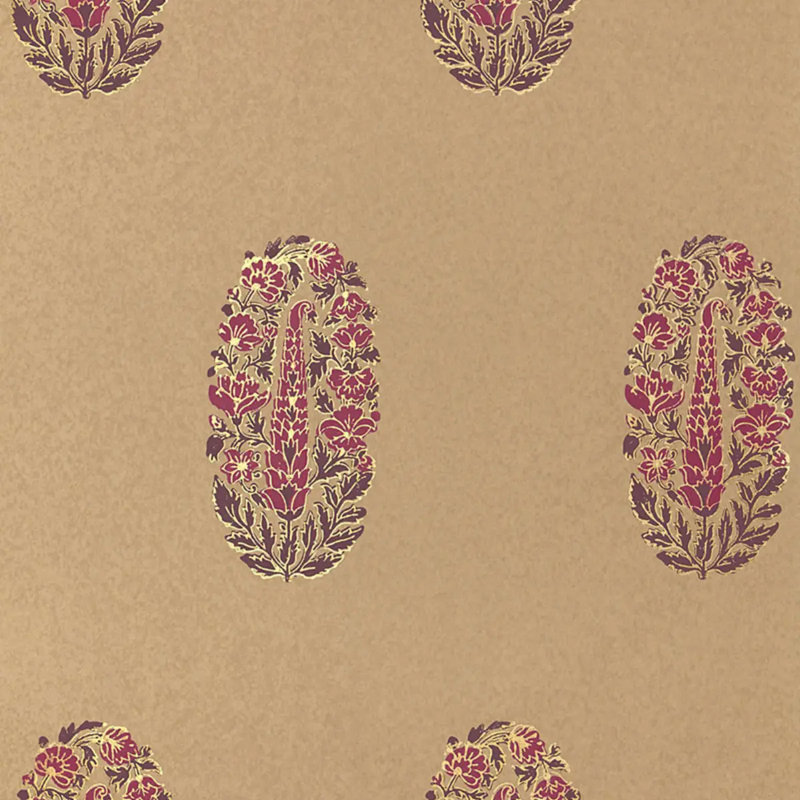 Papier peint Askandra, Aubergine et cerise