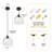 3-Light Single Glass Pendant Light Globe Adjustable Height for Kitchen Island Dining Room-538885090-538885091-538885094