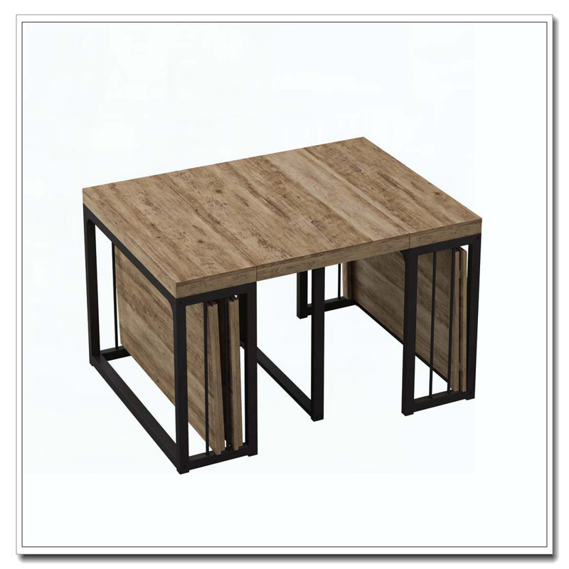 Table de salle à manger extensible de 23,62 po à 118 po de longueur et extensible, Chêne antique